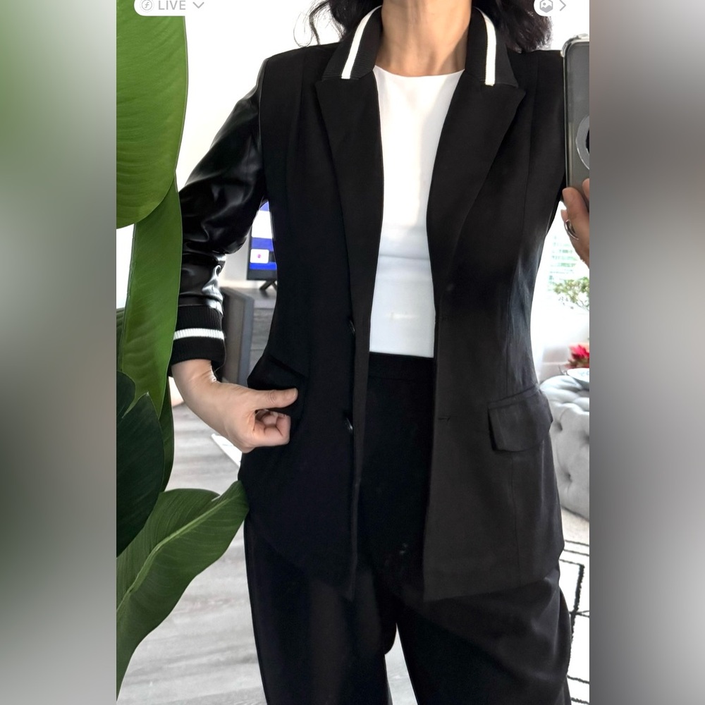 Laundry by Shelli Segal Black faux leather Jacket - Picture 7 of 12